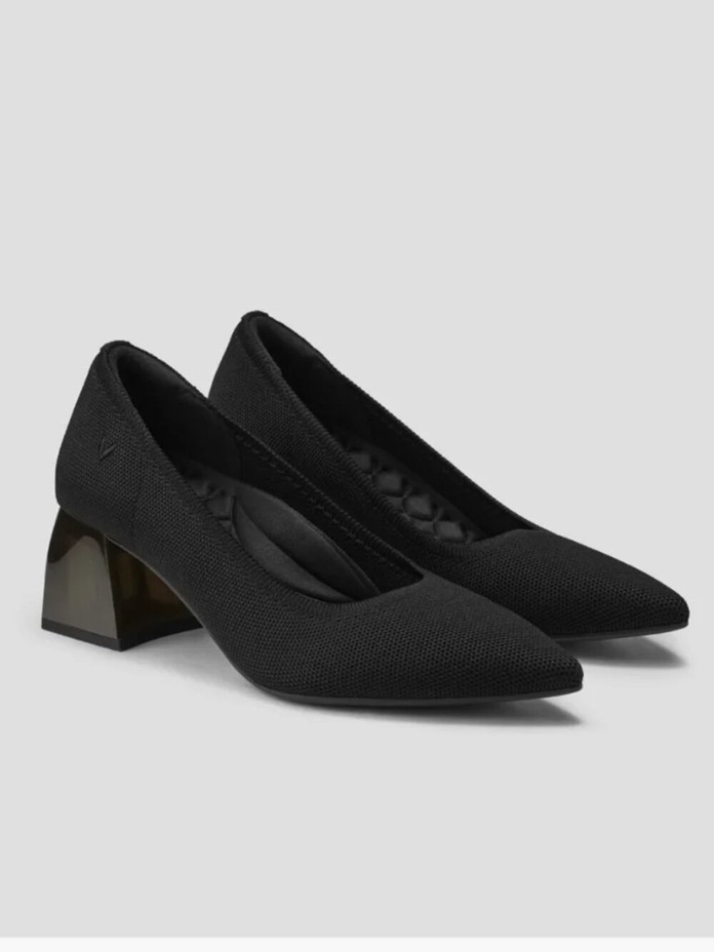 Vivaia Black Pointed Toe Aria Block Heel Womens EU 40 US